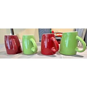 Brylane Home SET of 4 COFFEE CUPS MULTICOLOR